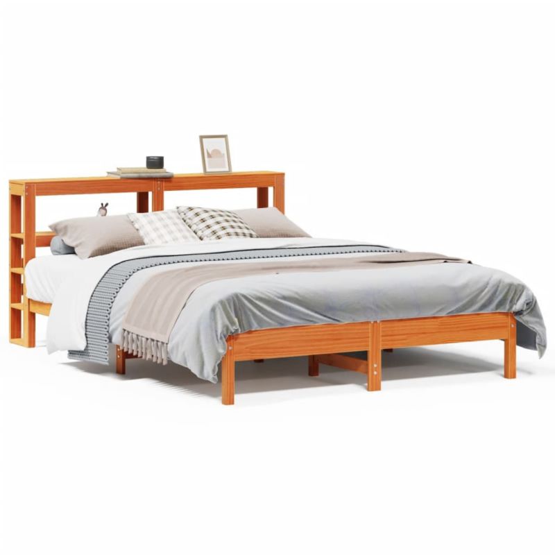 Łóżko drewniane WaszeMeble 140x190 cm brąz WM-3306161 1 szt.
