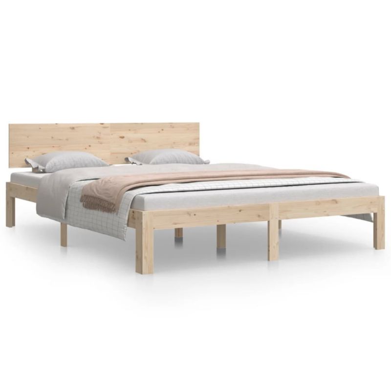 Łóżko drewniane WaszeMeble 150x200 cm brązowe WM-810500 1 szt.