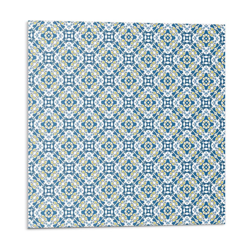 Kafelki samoprzylepne Wallfluent 50x50 cm Kwiatowy wzór w geometrycznej odsłonie 4 szt.