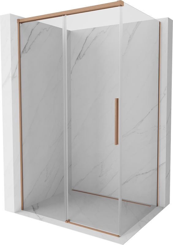 Kabina prysznicowa prostokątna Mexen Rox transparentna miedź 115x75 cm 1 szt.