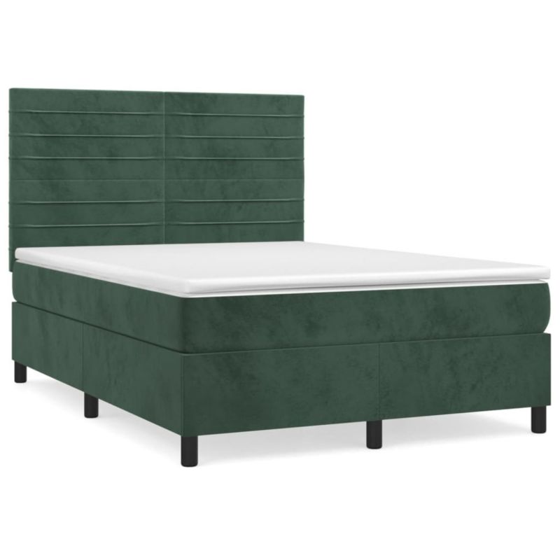 Łóżko kontynentalne WaszeMeble 140x190 cm zielone WM-3143082 1 szt.