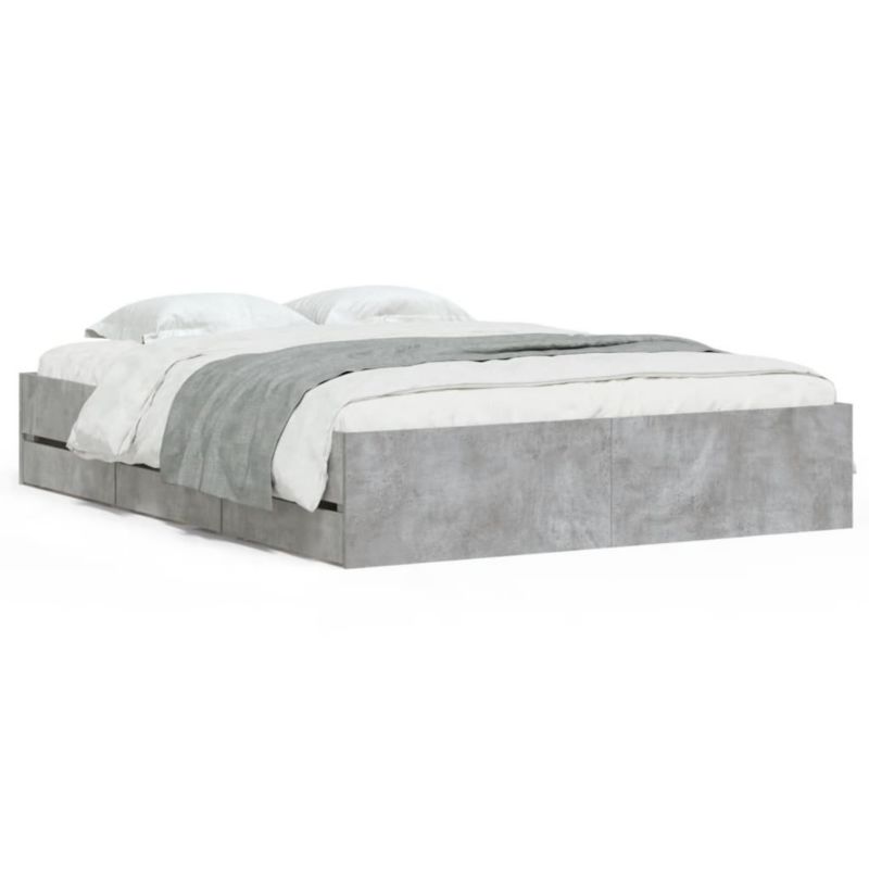 Łóżko drewniane WaszeMeble 140x190 cm szarość WM-3207304 1 szt.