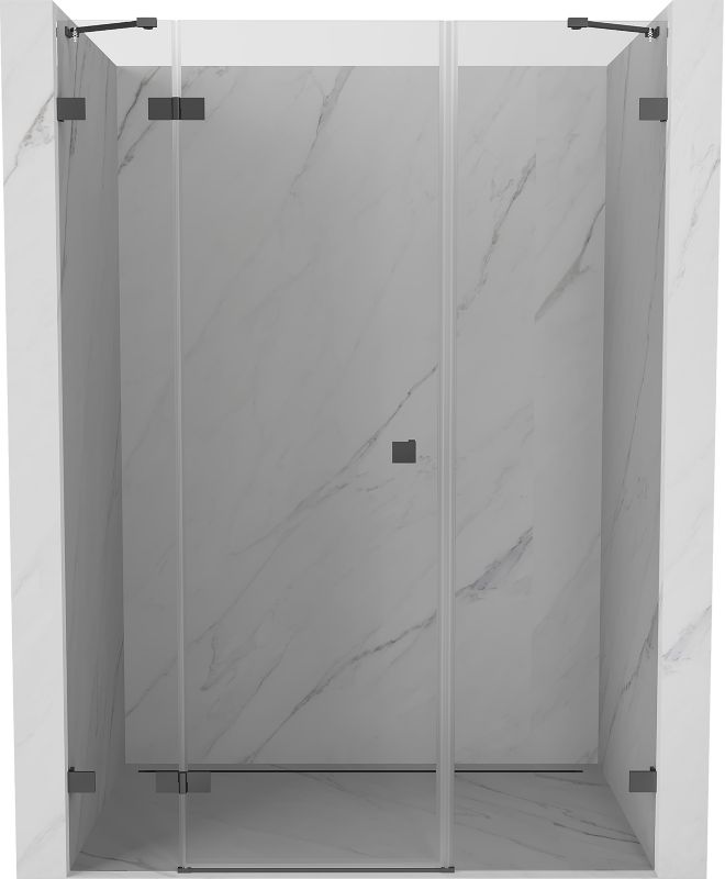 Drzwi prysznicowe uchylne Mexen Lunar gun metal 125x200 cm 1 szt.