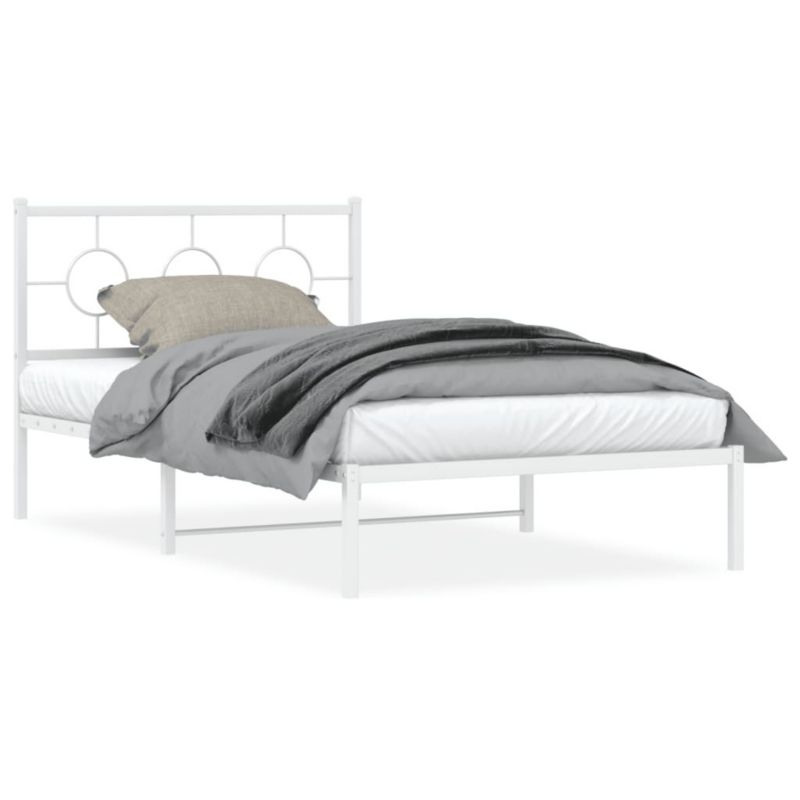 Łóżko metalowe WaszeMeble 107x203 cm biała WM-376271 1 szt.