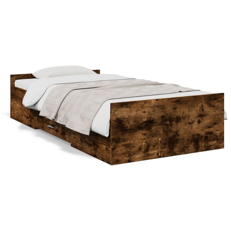 Łóżko drewniane WaszeMeble 100x200 cm brązowe WM-3280332 1 szt.