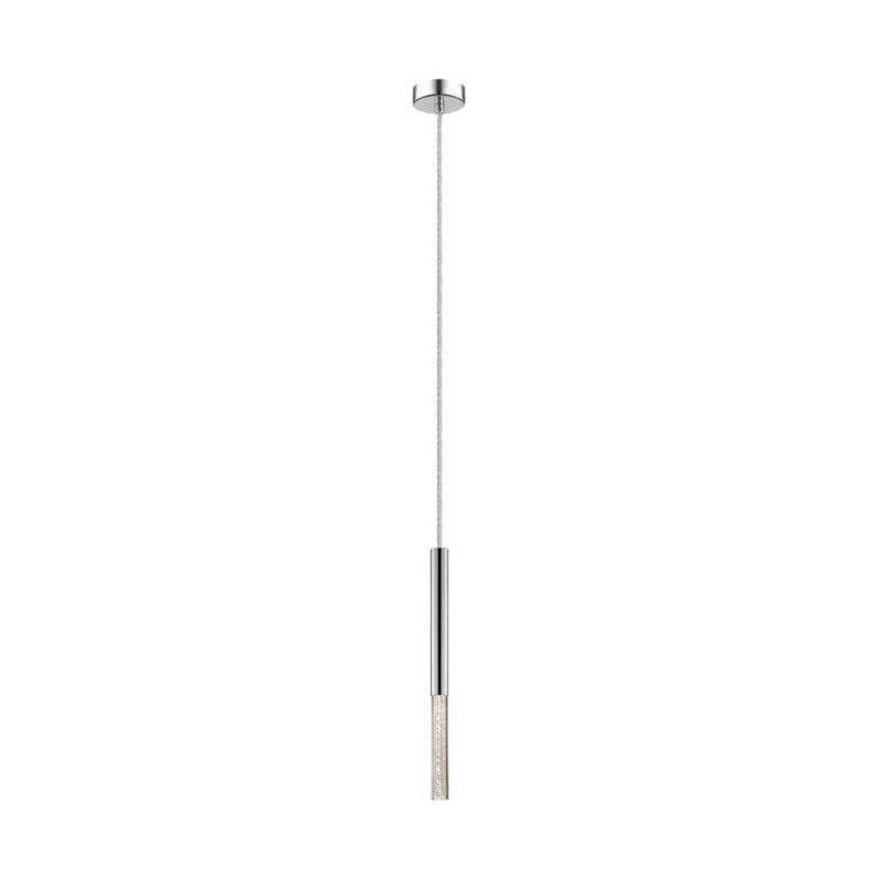 Lampa wisząca Zuma Line One 1291 chromowana przezroczysty tuba wbudowany LED 5W 1 szt.