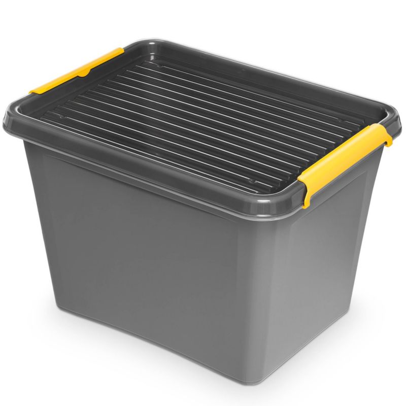 Pojemnik Plastikowy EDANTI z pokrywą, Szary 19 L 1 szt.