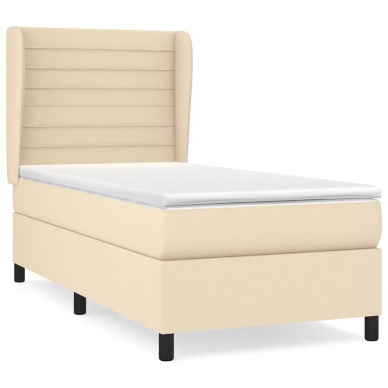 Łóżko kontynentalne WaszeMeble 100x200 cm kremowe WM-3128026 1 szt.