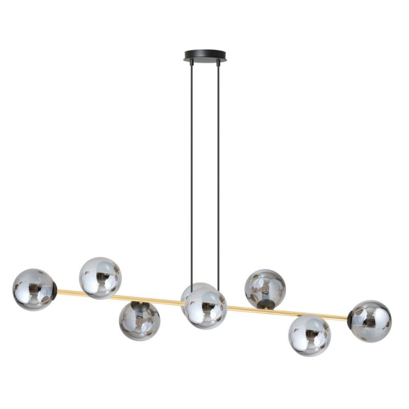 Żyrandol Emibig Gravity 9859 czarny-chromowany-złoty nad stół 8xE14 x 10W 1 szt.