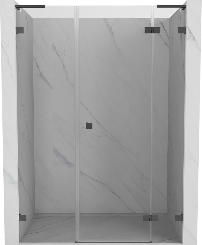 Drzwi prysznicowe uchylne Mexen Lunar L gun gray 145x200 cm 1 szt.