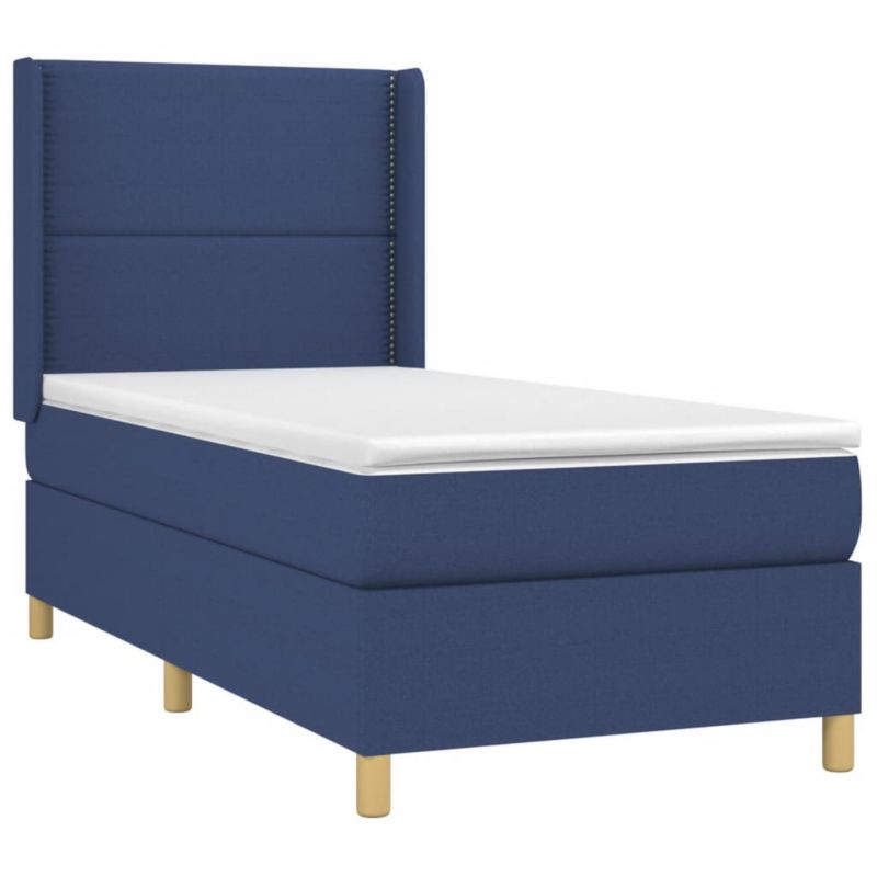 Łóżko kontynentalne WaszeMeble 90x200 cm niebieskie WM-3138771 1 szt.