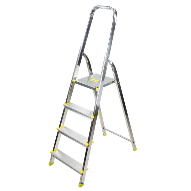 Drabina aluminiowa 4-stopniowa Bayersystem BS-DA4 150kg zółta 1 szt.