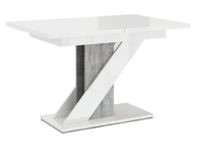 Stół MIRJAN 24 Meva biały połysk/beton 1 szt.