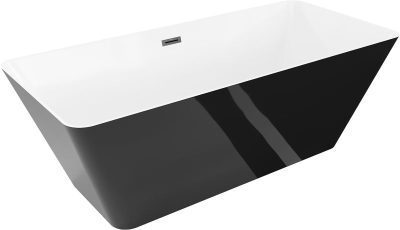 Wanna wolnostojąca Mexen Velo Slim biało-czarna 170x75 cm .- 52811707575-70 1 szt.