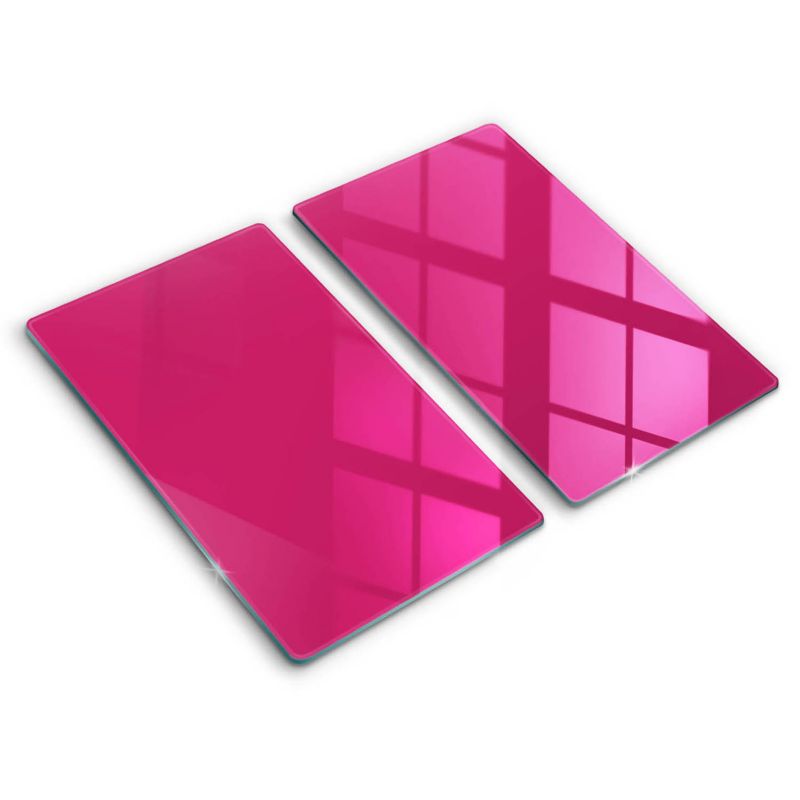 Szklana deska do krojenia Wallfluent 30x52 cm Kolor różowy 2 szt.