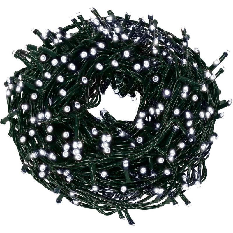 Lampki choinkowe Springos 400 led biały zimny 24m oświetlenie świąteczne IP44 1 szt.