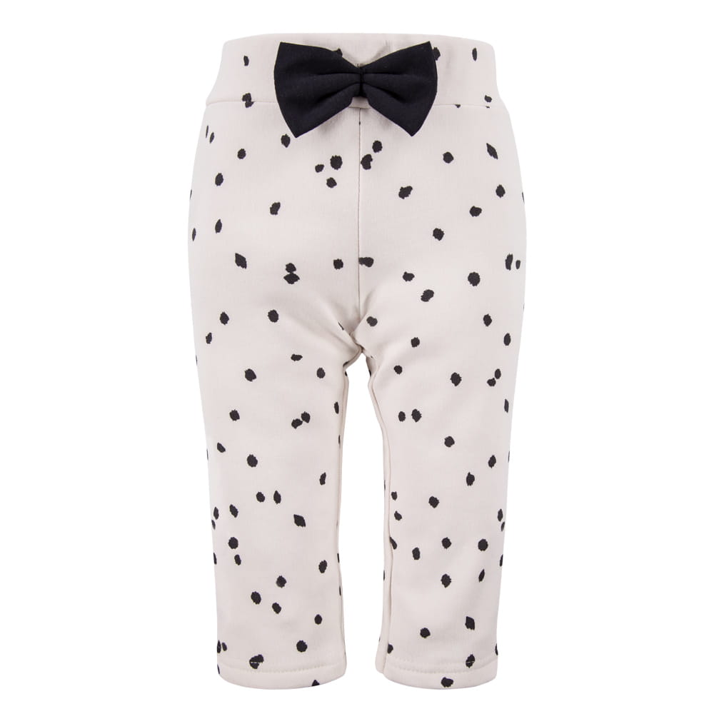 Legginsy dziecięce białe w kropki EV