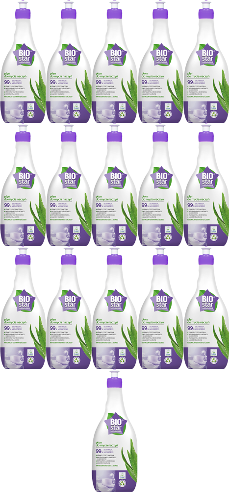 16x Płyn do naczyń BioStar, ekologiczny, aloes, 700 ml