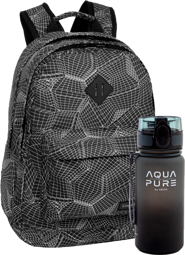 Zestaw: Plecak szkolny CoolPack Scout Render + Bidon Astra Aqua Pure