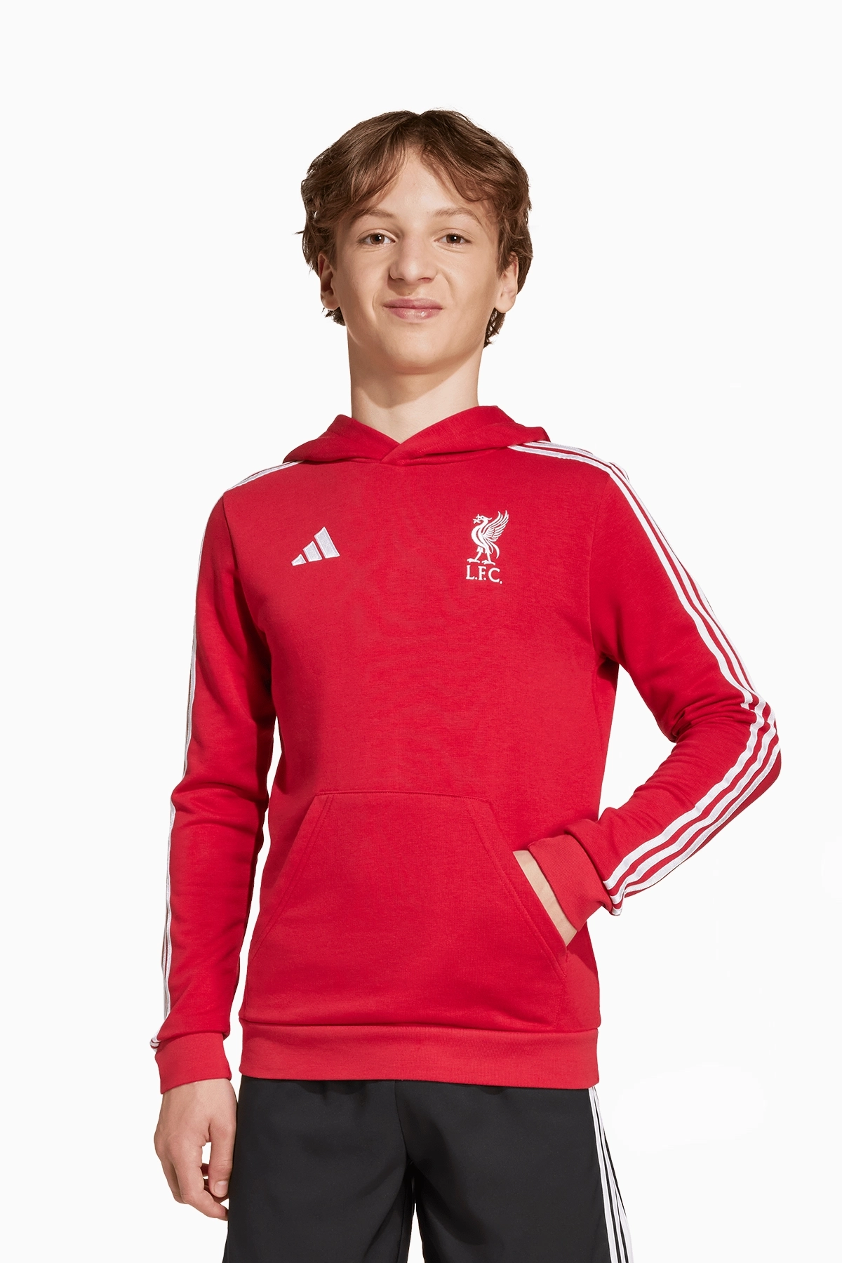 Bluza z kapturem adidas Liverpool FC 25/26 Junior - Czerwony