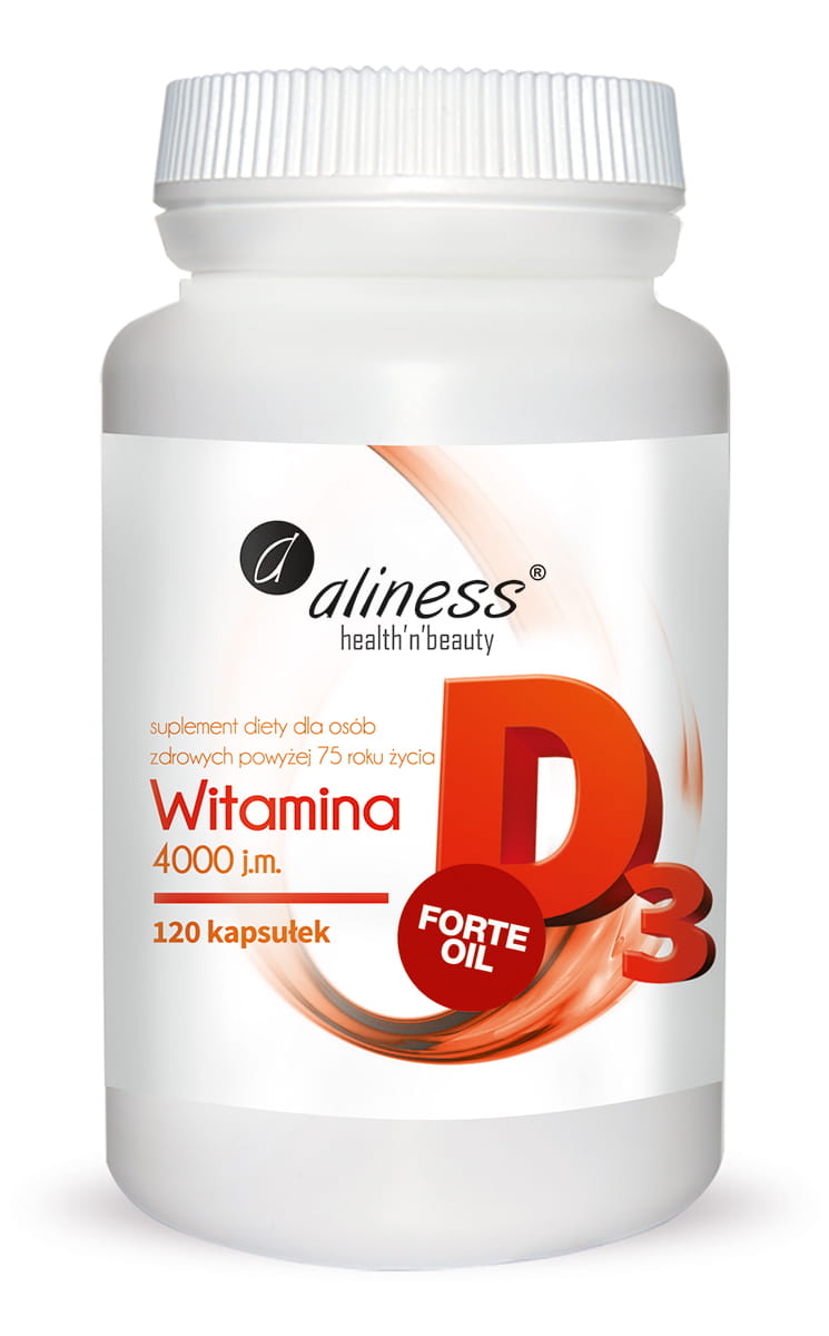 Witamina D3 FORTE oil 4000 j.m. 120 kaps. Aliness