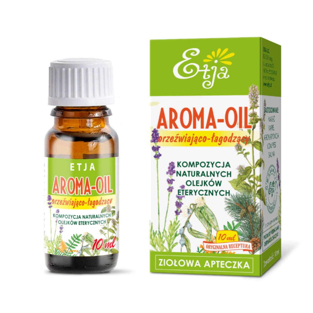 Etja - aroma-oil, kompozycja olejków orzeźwiająco-łagodzących, 11 ml