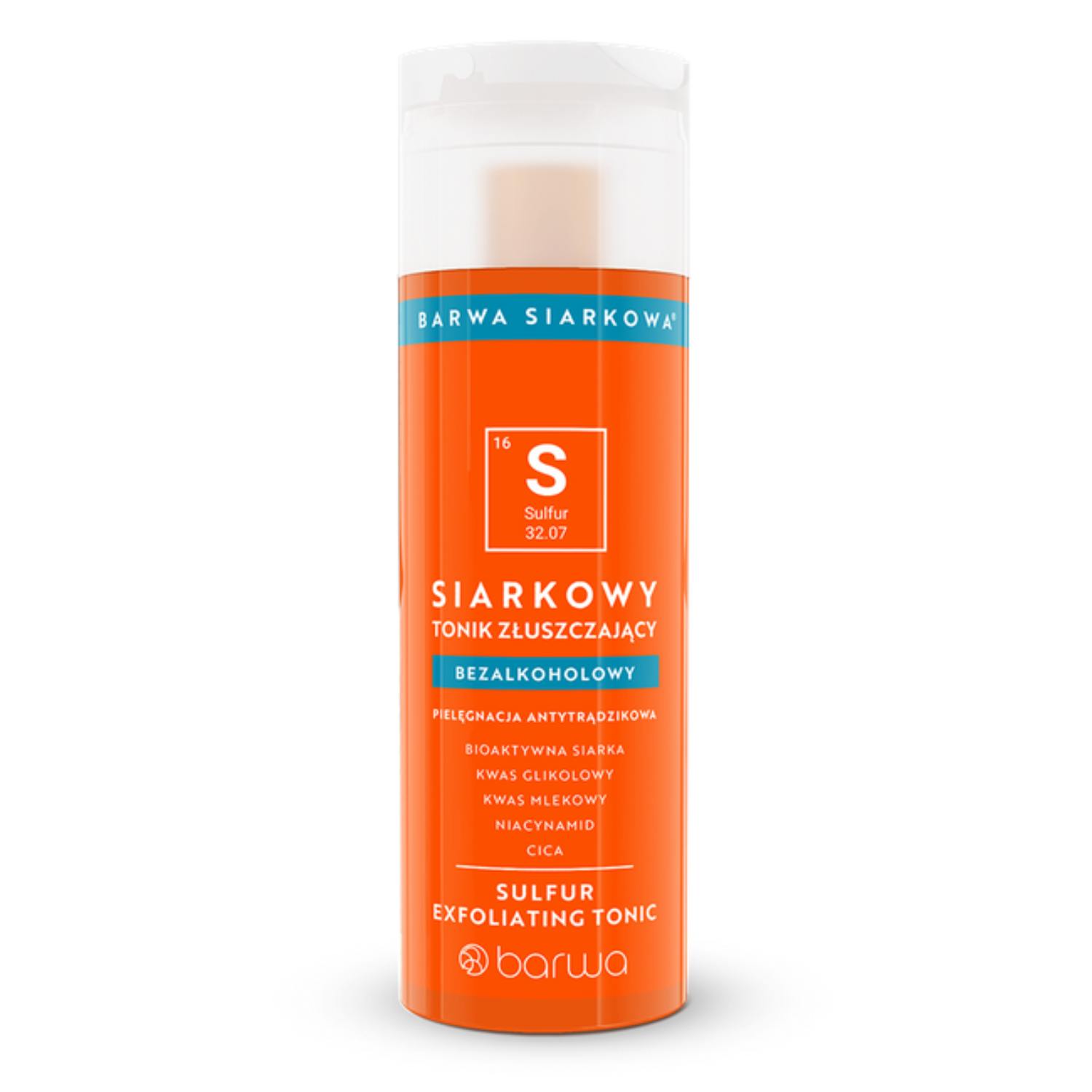 Barwa siarkowa - tonik złuszczający bezalkoholowy, 200 ml