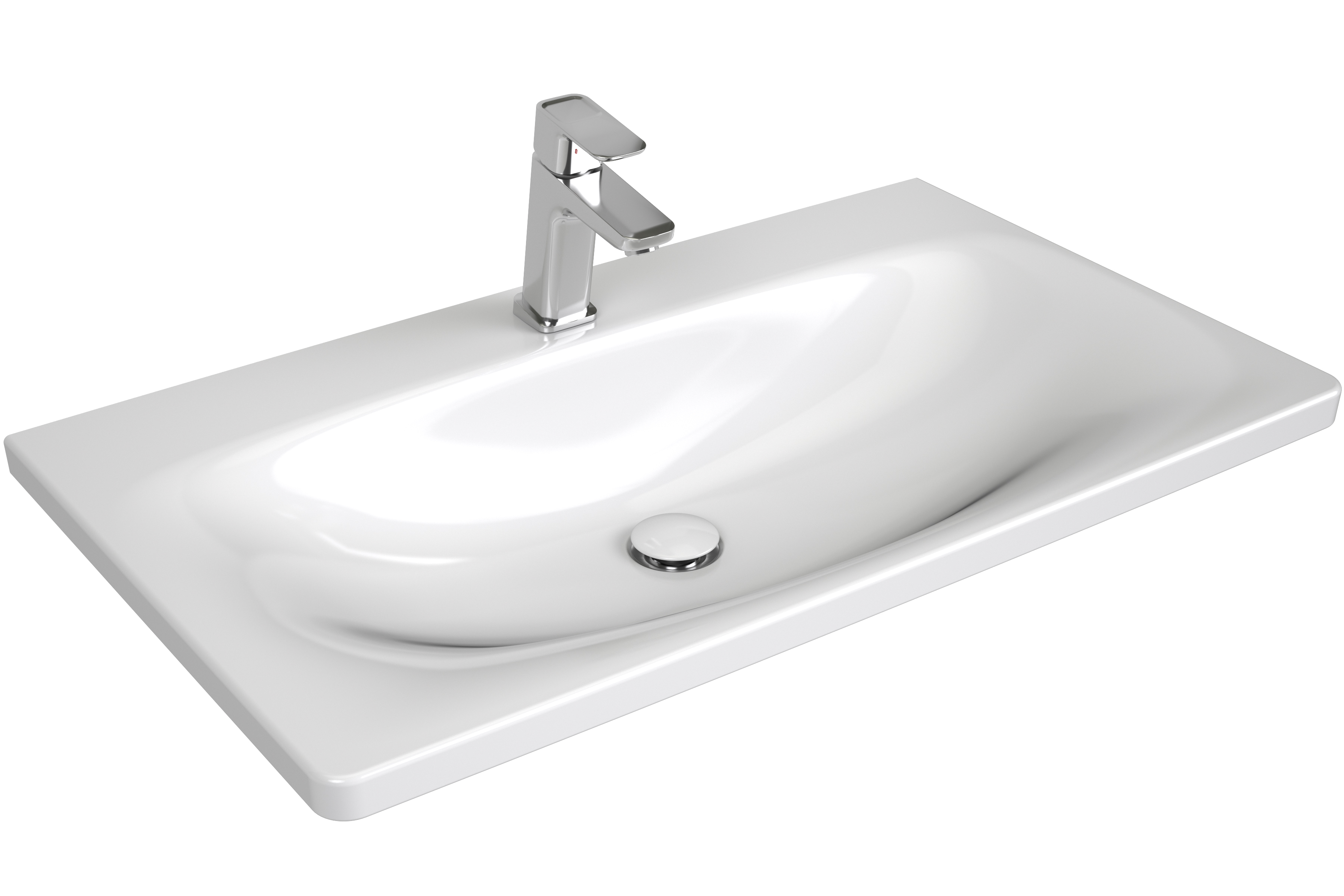 Ravak Balance umywalka 80x46,5 cm meblowa prostokątna biała XJX01280000