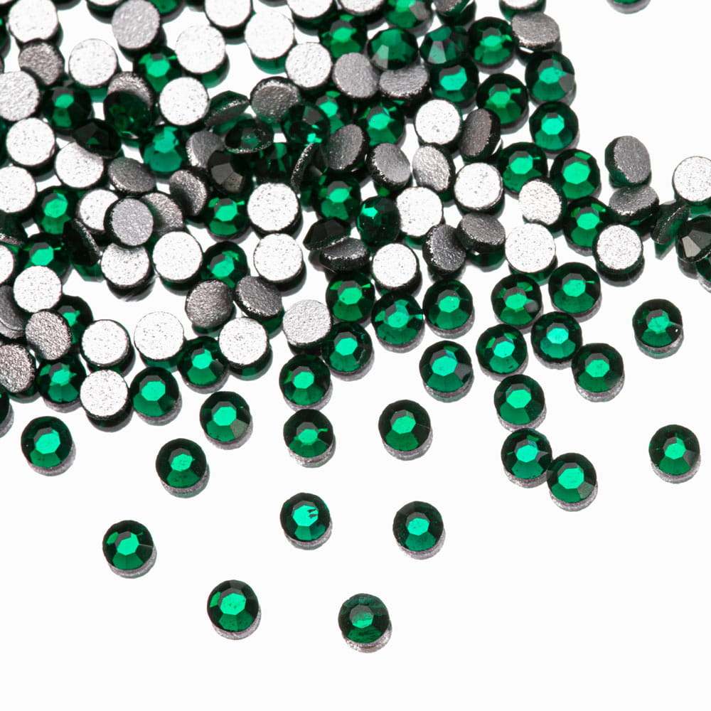Cyrkonie do paznokci szklane SS3 Emerald ok.50 szt
