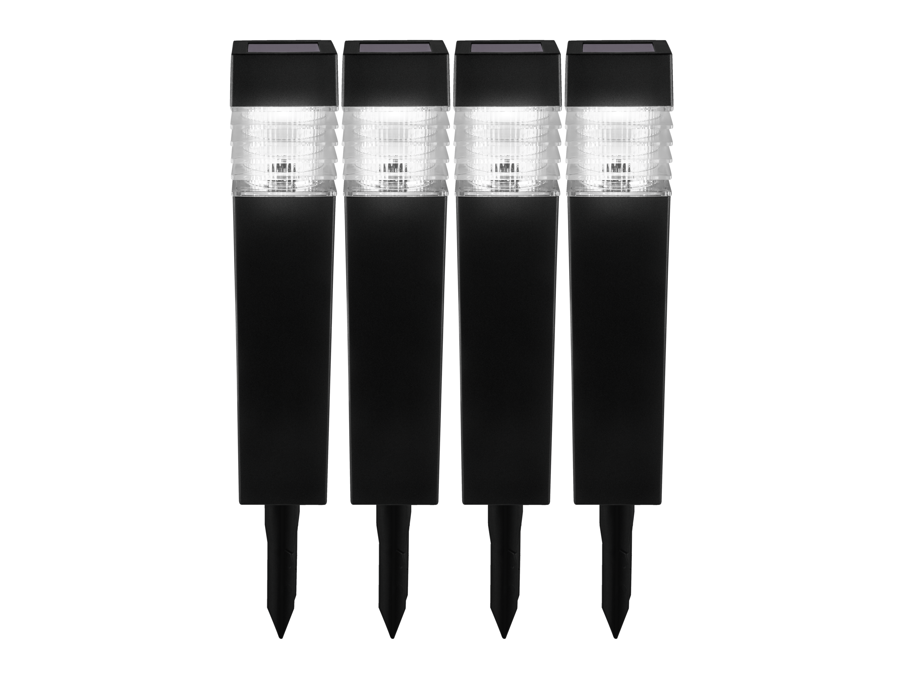 Livarno home Lampki ogrodowe solarne Led, 4 sztuki Prostokątne