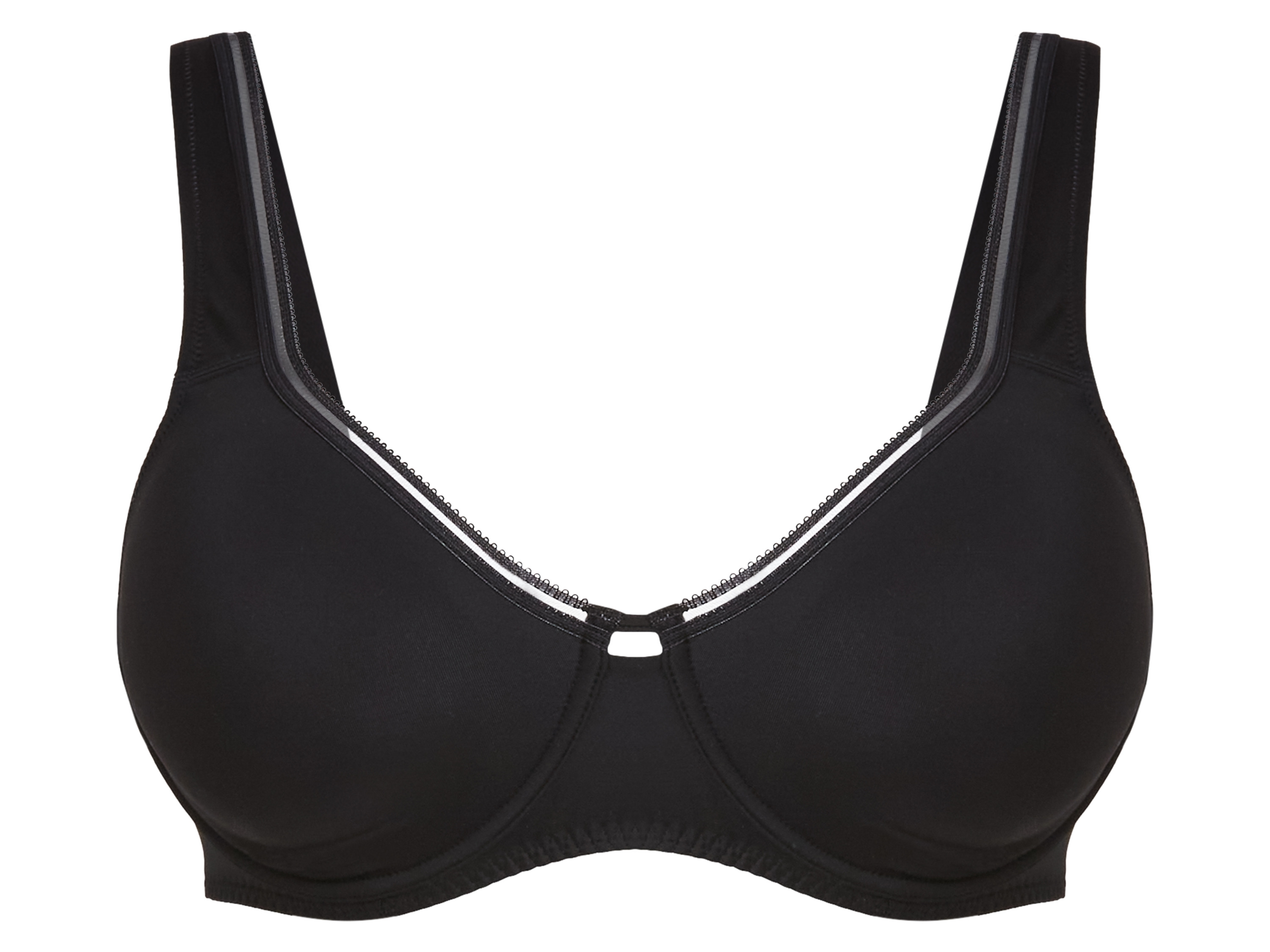 esmara Biustonosz minimizer damski PLUS SIZE XXL (Czarny, 90C), z fiszbinami, regulowane ramiączka, elegancka koronka
