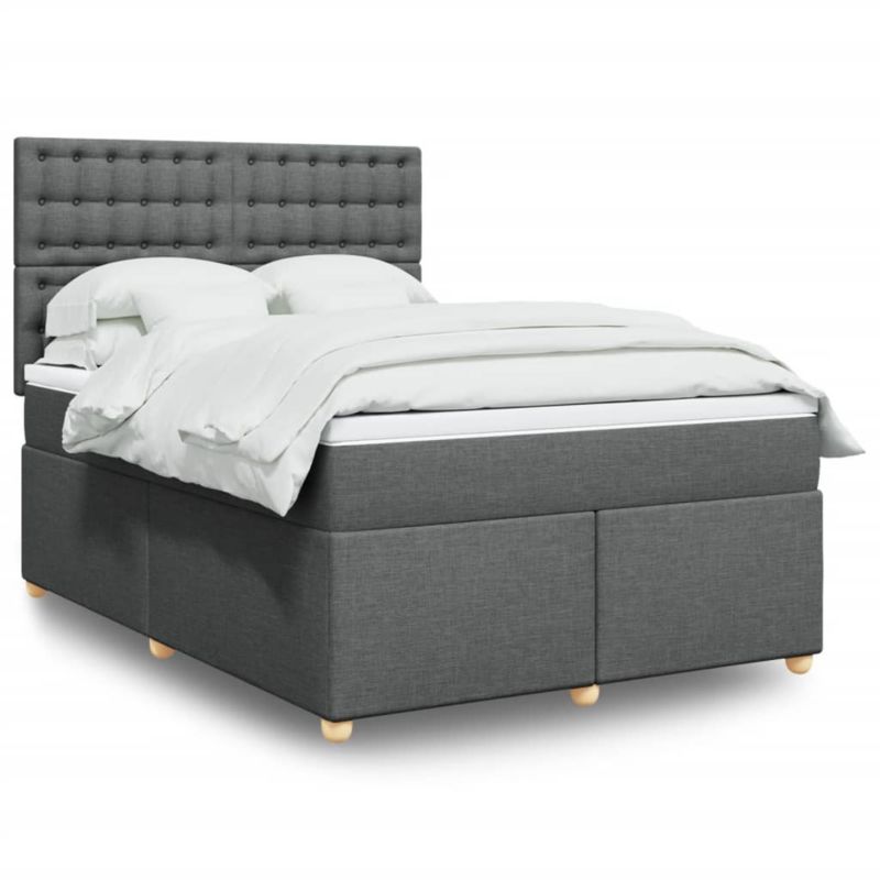 Łóżko kontynentalne WaszeMeble 140x190 cm ciemnoszara WM-3291290 1 szt.