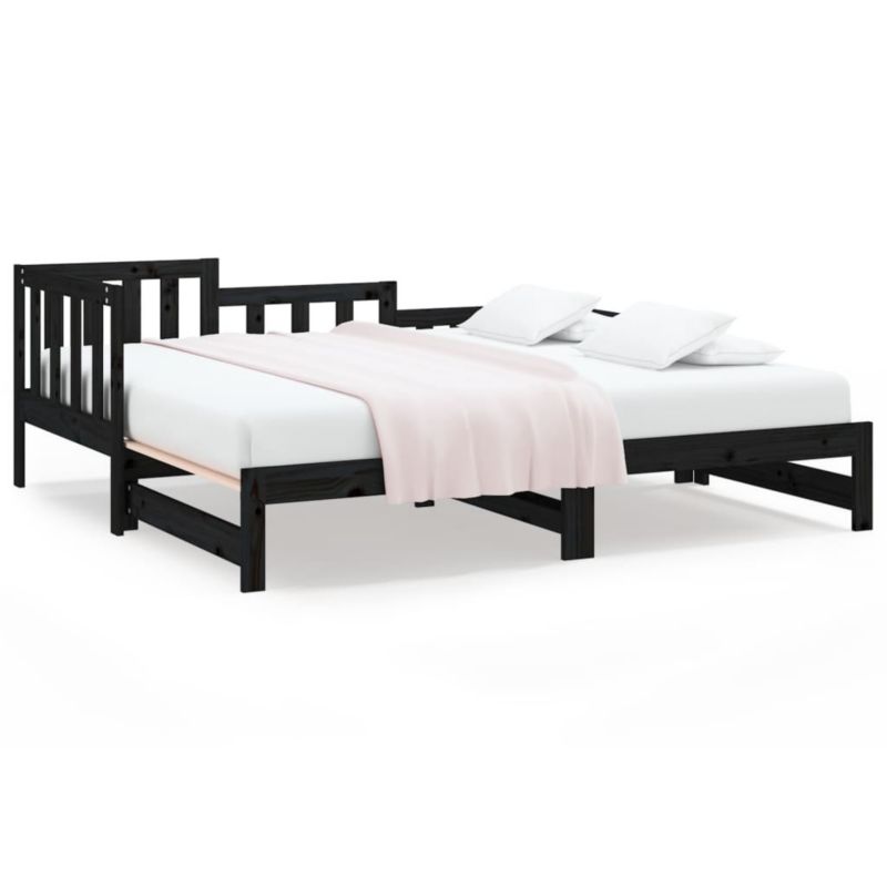Łóżko drewniane WaszeMeble 90x200 cm rozsuwane czarne WM-820745 1 szt.