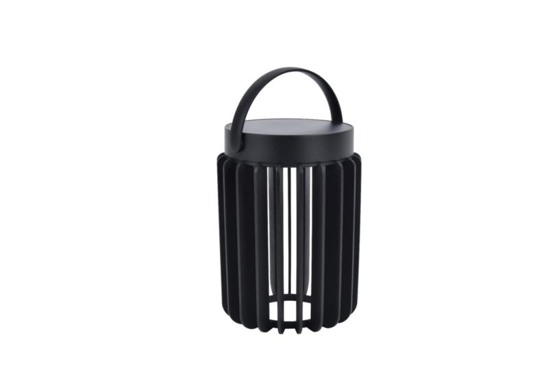 Latarenka ogrodowa Lutec Kozy czarno-biała LED 2.8W 4000K 300lm solarna IP44 wym: 18,6 x 13,7 x 13,7 cm aluminium - 1 szt.