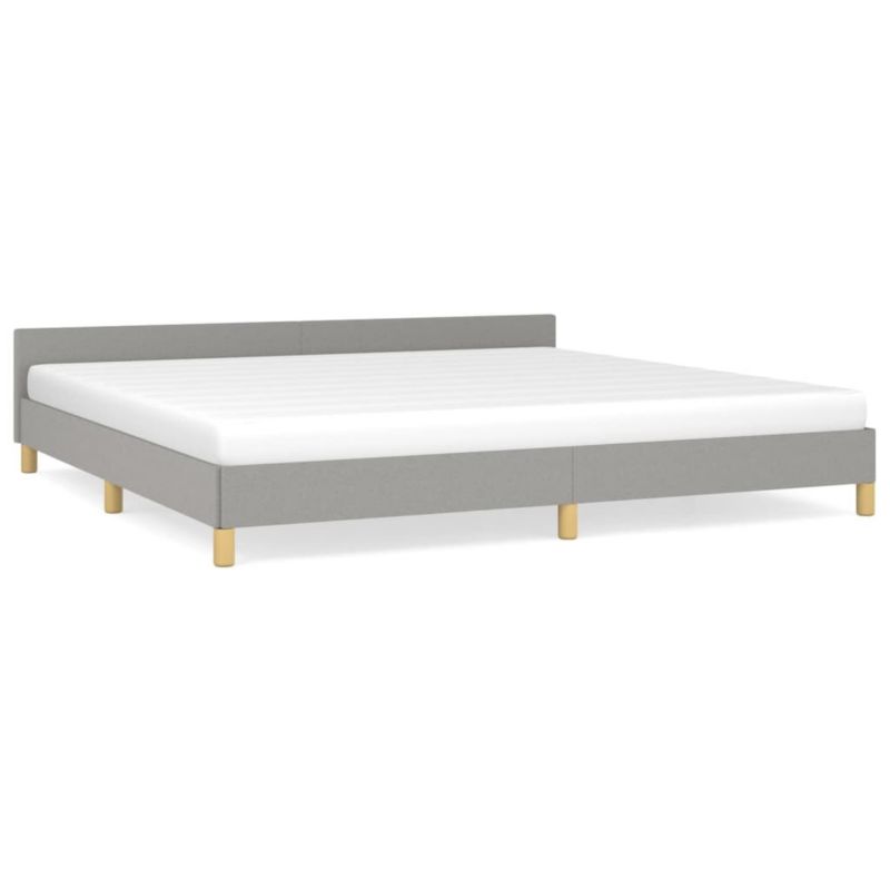 Łóżko tapicerowane WaszeMeble 200x200 cm jasnoszara WM-347439 1 szt.