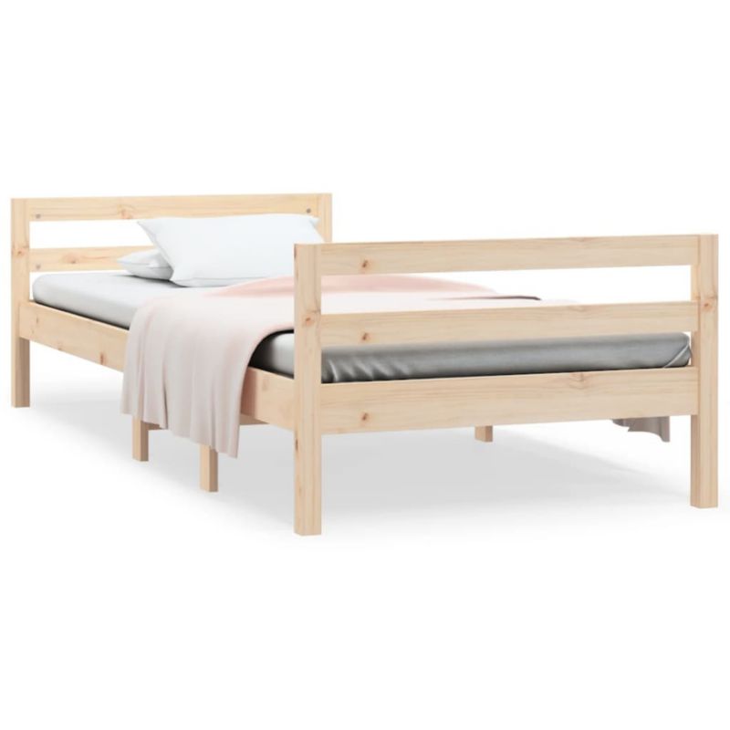 Łóżko drewniane WaszeMeble 75x190 cm brązowe WM-821639 1 szt.
