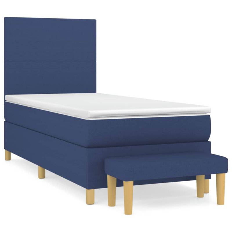 Łóżko kontynentalne WaszeMeble 90x200 cm niebieskie WM-3136971 1 szt.