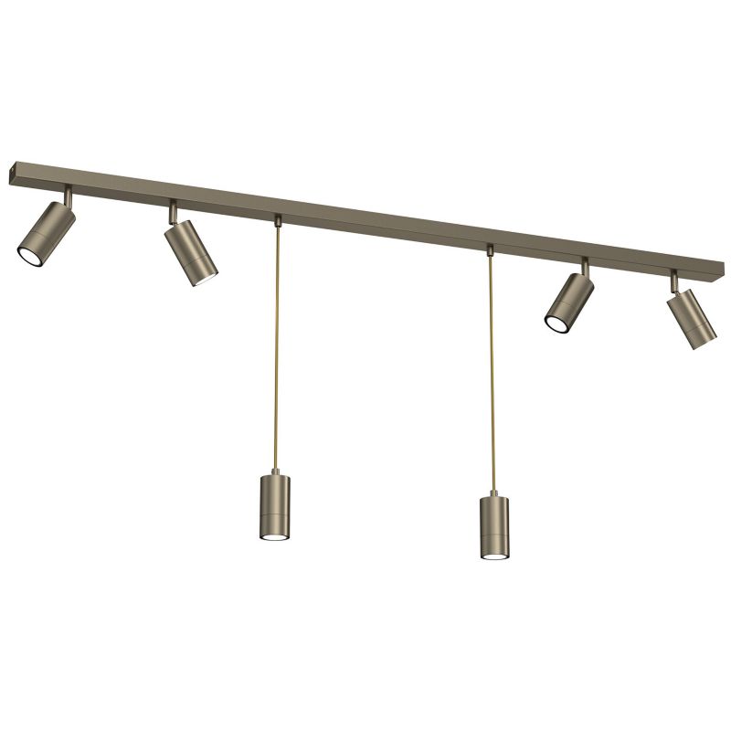 Lampa sufitowa Luminex Link tytanowy złoty Listwa z lampami 6 x GU10 x 8W wym: 110 x 150 x 6 cm - 1 szt.