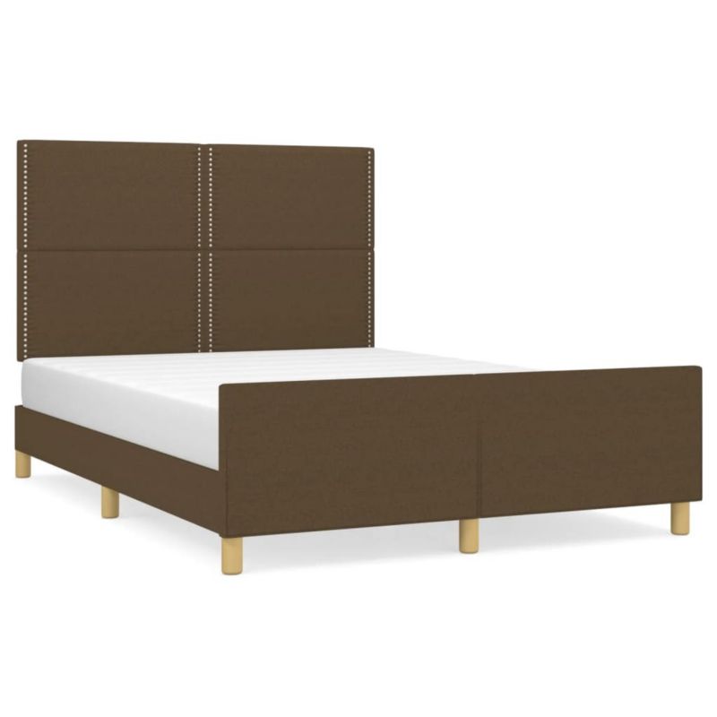 Łóżko tapicerowane WaszeMeble 140x190 cm Brązowe WM-3124971 1 szt.