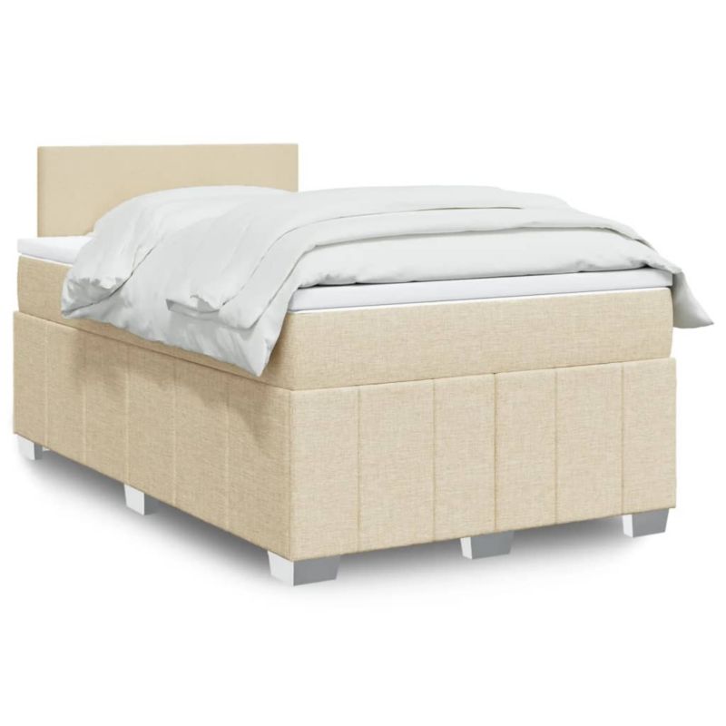 Łóżko kontynentalne WaszeMeble 120x200 cm kremowe WM-3289333 1 szt.
