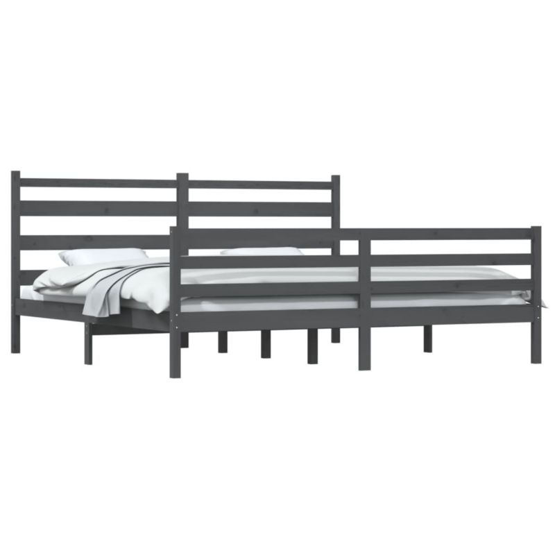 Łóżko drewniane WaszeMeble 200x200 cm szare WM-3103735 1 szt.