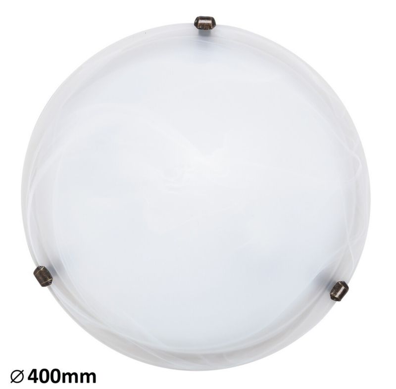 Plafon sufitowy Rabalux Alabastro biały szkło alabastrowe szkło 2 x E27 x 60W IP20 wym: 40 x 40 cm - 1 szt.