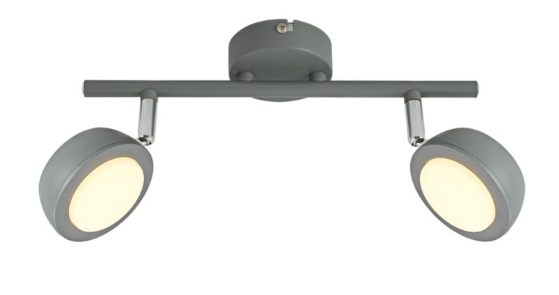 Reflektor sufitowy Candellux Mild szaro-biały LED 6W 3000K 480lm IP20 wym: 35 x 8 cm akryl - 1 szt.