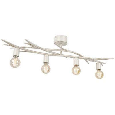 Lampa sufitowa wisząca Luminex Garnish 9909 kremowo-szara dekoracyjna 4xE27 x 15W 1 szt.