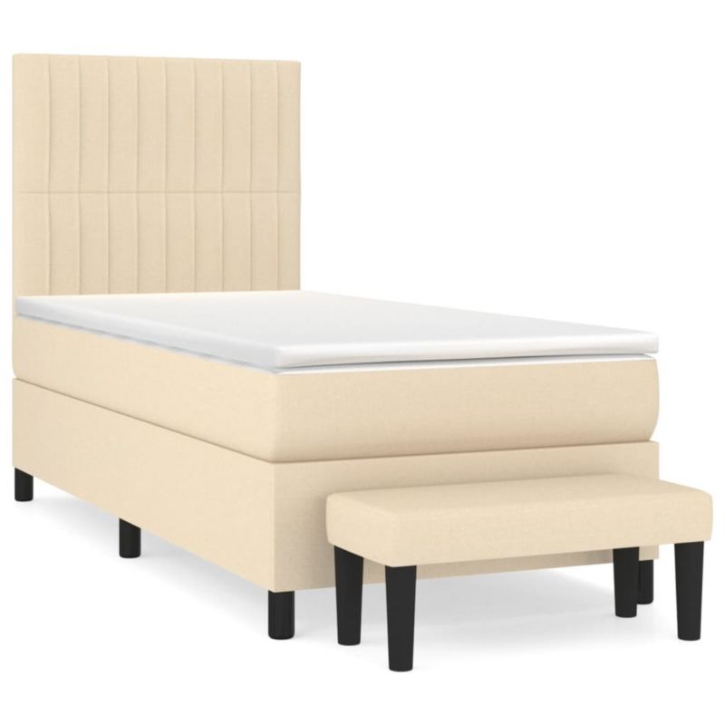 Łóżko kontynentalne WaszeMeble 90x200 cm kremowe WM-3136730 1 szt.