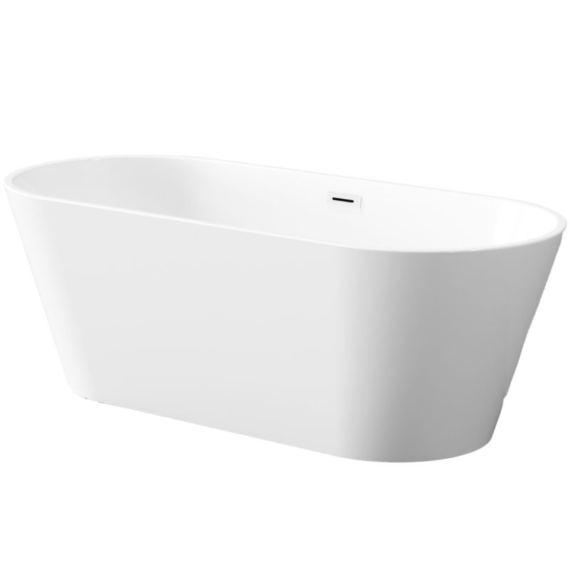 Wanna wolnostojąca Invena Limnos, 170 cm, w komplecie z syfonem i korkiem/odpływem w kolorze chrom 1 szt.