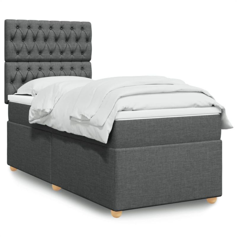 Łóżko kontynentalne WaszeMeble 90x190 cm ciemnoszara WM-3291143 1 szt.