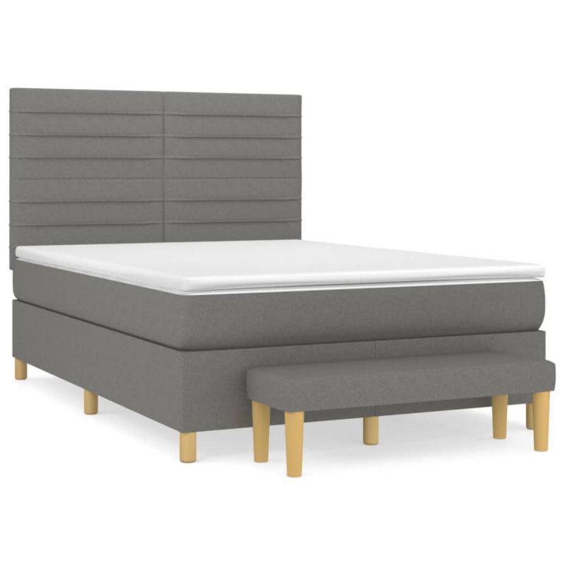 Łóżko kontynentalne WaszeMeble 140x190 cm ciemnoszara WM-3137230 1 szt.