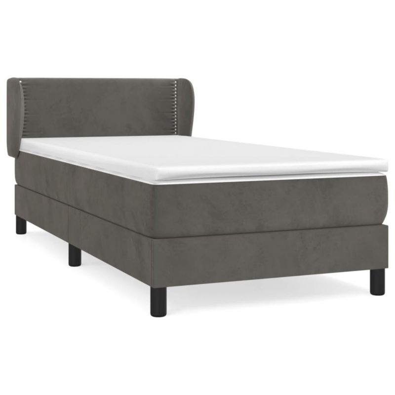 Łóżko kontynentalne WaszeMeble 100x200 cm ciemnoszary WM-3127416 1 szt.