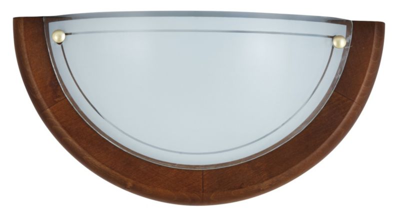 Kinkiet ścienny Rabalux Ufo dąb-szkło opalizowane 1 x E27 x 60W IP20 wym: 30 x 30 x 30 cm - 1 szt.